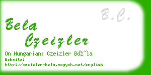 bela czeizler business card